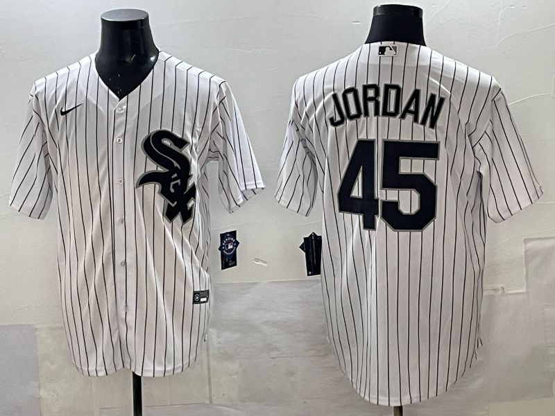 Men Chicago White Sox 45 Jordan white Nike MLB 2025 jersey 01